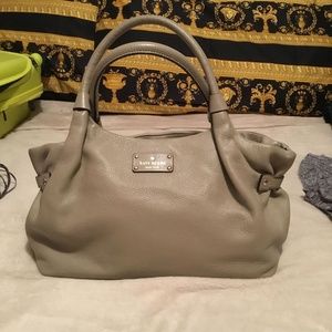 Kate Spade Pebbled Leather Top Handle Beige Tan